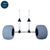 沙滩皮划艇拖车铝杆拖车大车轮可调节可折叠通用型拖车小推车