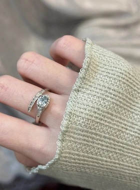 轻奢感彩钻灵蛇戒指女vintage甜酷辣妹风指环个性设计食指戒