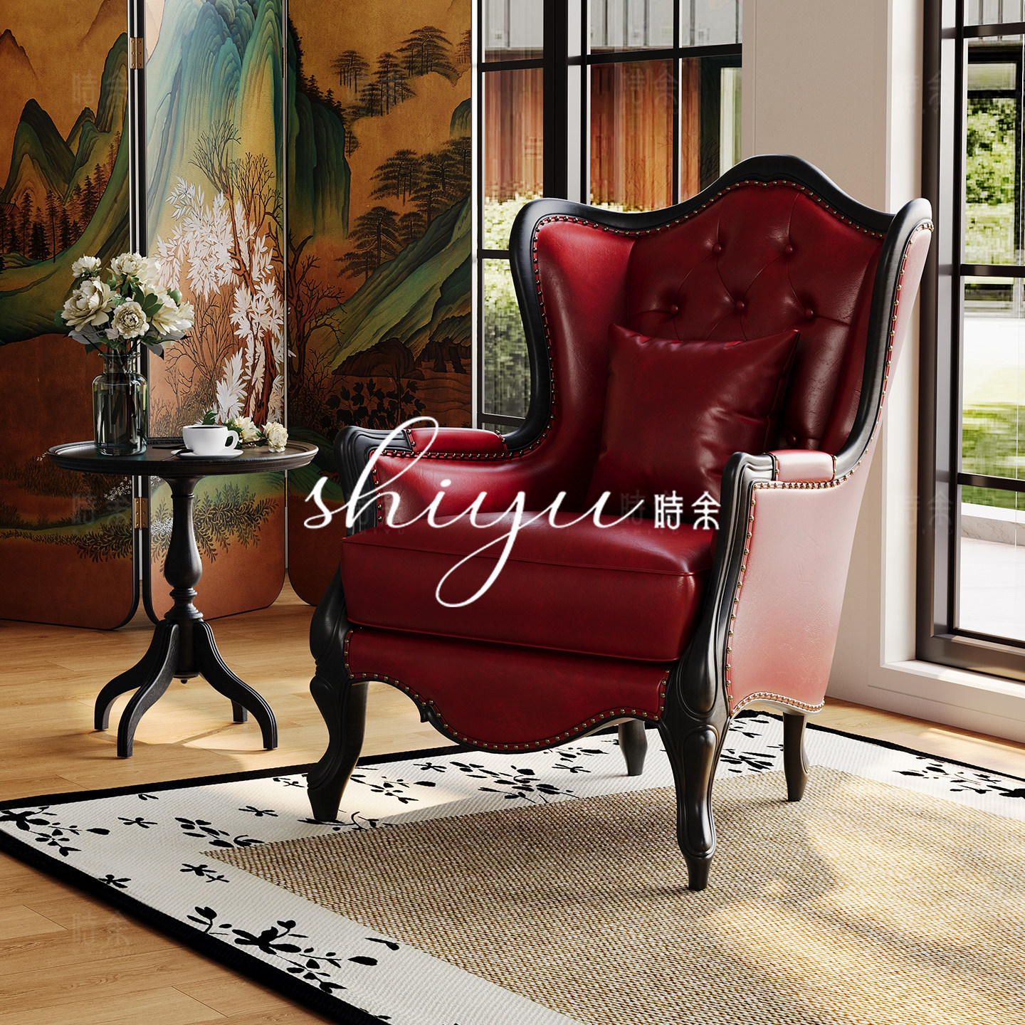 时余丘吉尔美式实木沙发直排组合客厅复古真皮白橡扶手椅高端沙发,住宅家具,实木沙发,淘宝优惠券,粉丝福利购,淘宝优惠卷