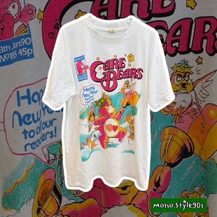 Story Carrie  独特甜美千禧风潮流Care Bears爱心小熊短袖T恤