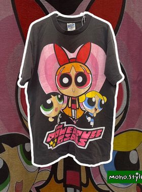 Story Carrie  飞天小女警美式高中生街头Powerpuff Girls短袖T恤