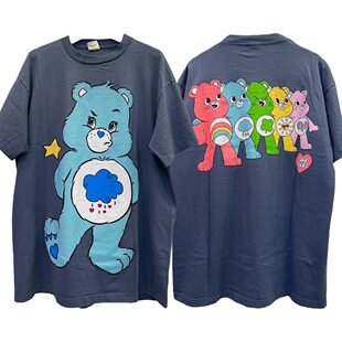 Story Carrie   爱心小熊Care Bears情侣装半袖宽松流行短袖T恤