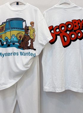 Story Carrie    街头史酷比Scooby Doo涂鸦高街圆领宽松短袖T恤