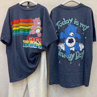 Story Carrie   爱心小熊Care Bears学生好物纯棉宽松重磅短袖T恤