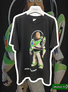 Story Carrie 高街嘻哈美式复古水洗玩具总动员巴斯光年短袖T恤