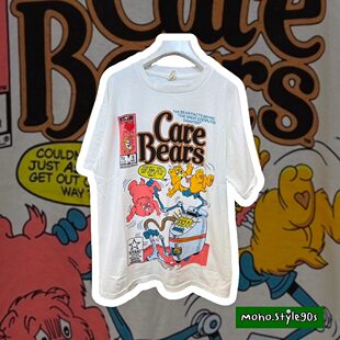 Story Carrie  爱心小熊Care Bears甜酷风创意设计感休闲短袖T恤