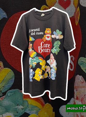 Story Carrie   爱心小熊Care Bears美式复古甜美学生好物短袖T恤