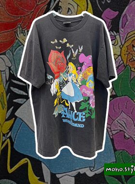 Story Carrie 爱丽丝梦游仙境Alice in Wonderland古着感短袖T恤