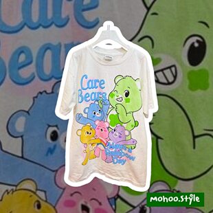 Story Carrie 小熊软糖Care Bears爱心小熊街头宽松古着短袖T恤