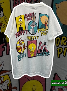 Story Carrie  美式青春卡通趣味兔八哥达菲鸭怀旧动画短袖T恤