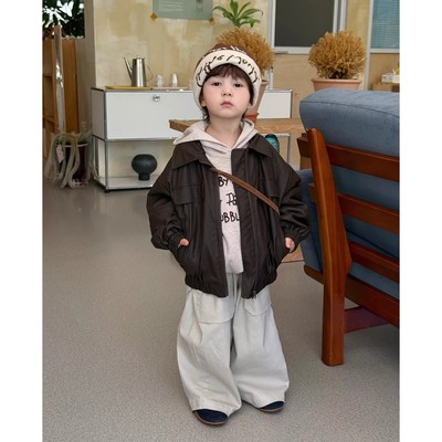 复古外套小众宽松字母卫衣韩系男