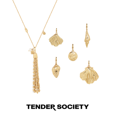 贝壳海螺金币流苏项链项链