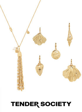 贝壳海螺金币流苏项链项链