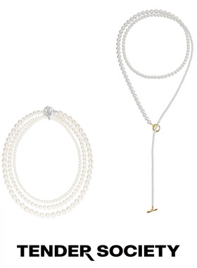 衔尾蛇系列一款多带珍珠项链女