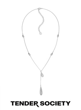 Tender SocietyT for Tender系列老花镶钻水滴型Y字项链