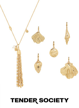 贝壳海螺金币流苏项链项链