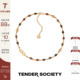 Tender Society Holiday节庆系列八字纹石榴石茶晶玛瑙串珠短项链