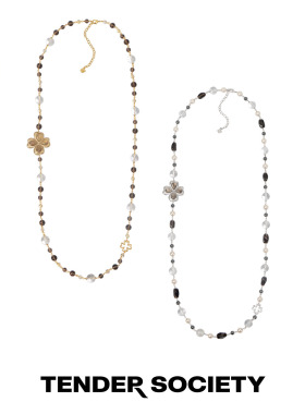 护身符系列四叶草水晶串珠项链