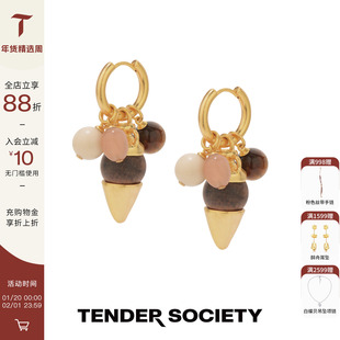 Tender SocietyVoyage度假系列木珠陶罐串珠耳环小众设计夏新款