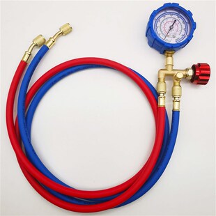 新款 R410 R22 R134冷媒压力表 带排气阀空调加氟表雪种加液R32
