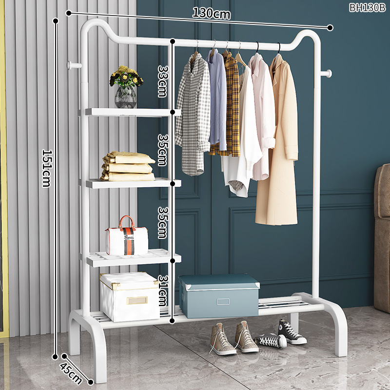 挂衣架落地卧室简易置物架家用立式晾衣服架子晾晒单杆衣帽架小型