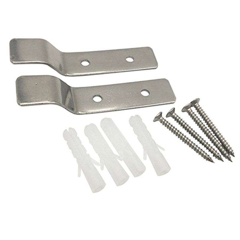 不锈钢小便斗挂钩小便器挂件挂墙D式螺丝小便池固定挂片卫浴配件