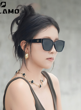 帕拉莫墨镜女款2025新款猫眼高级感防紫外线遮阳百搭大小脸太阳镜