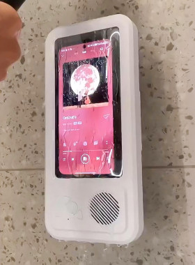 浴室防水手机盒可触屏手机支架洗澡看电视卫生间置物架壁挂免打孔