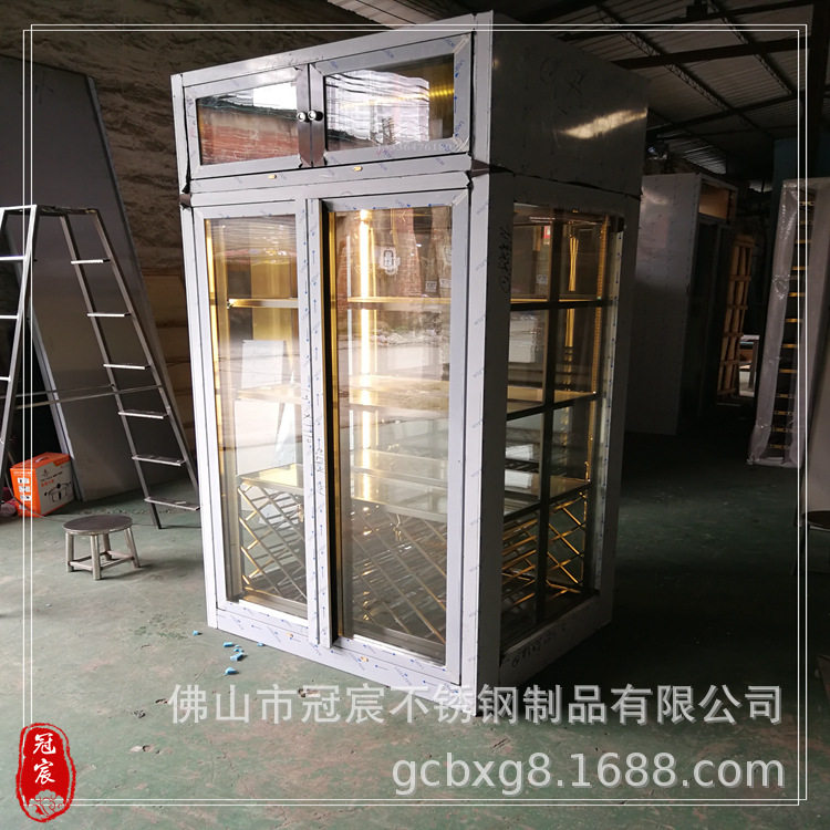 酒吧台摆酒用发光不锈钢亚克力酒柜 轻奢金属置物酒架