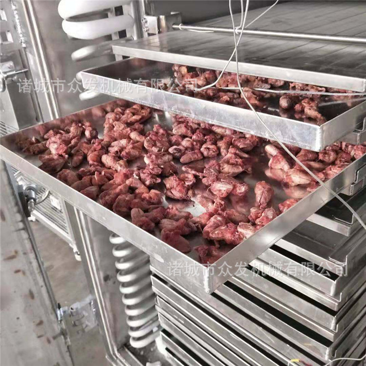 鸡胸肉切丁真空冻干机 宠物食品真空干燥设备 大虾海鲜低温冻干机