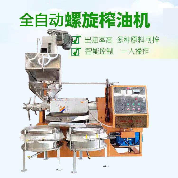 全自动螺旋榨油机冷热两用精炼榨油机大中小型菜籽花生螺旋榨油机
