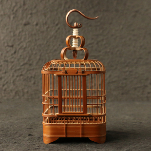 几十年老竹纯手工精工制作榫卯结构蝈蝈笼鸣虫器具虫笼子蝈蝈罐竹