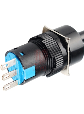 旋钮按钮开关LA16Y-11X2 22X3 银点旋转二档三档铜3脚6脚开孔16mm