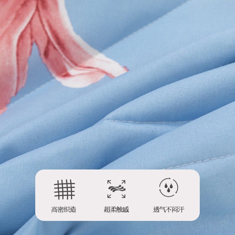 夏被四件套夏凉被空调被子可机洗单人薄被双人全100可水洗棉纯棉