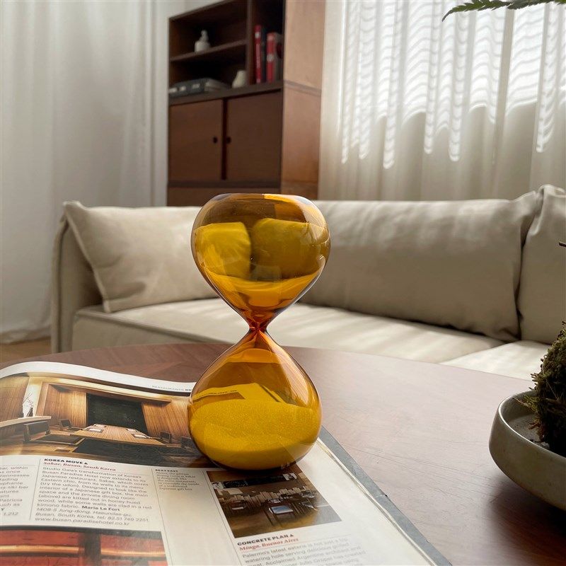 复古焦茶色玻璃沙漏计时器15分钟创意摆件客厅桌面家居装饰品礼物,家居饰品,装饰摆件,淘宝优惠券,粉丝福利购,淘宝优惠卷