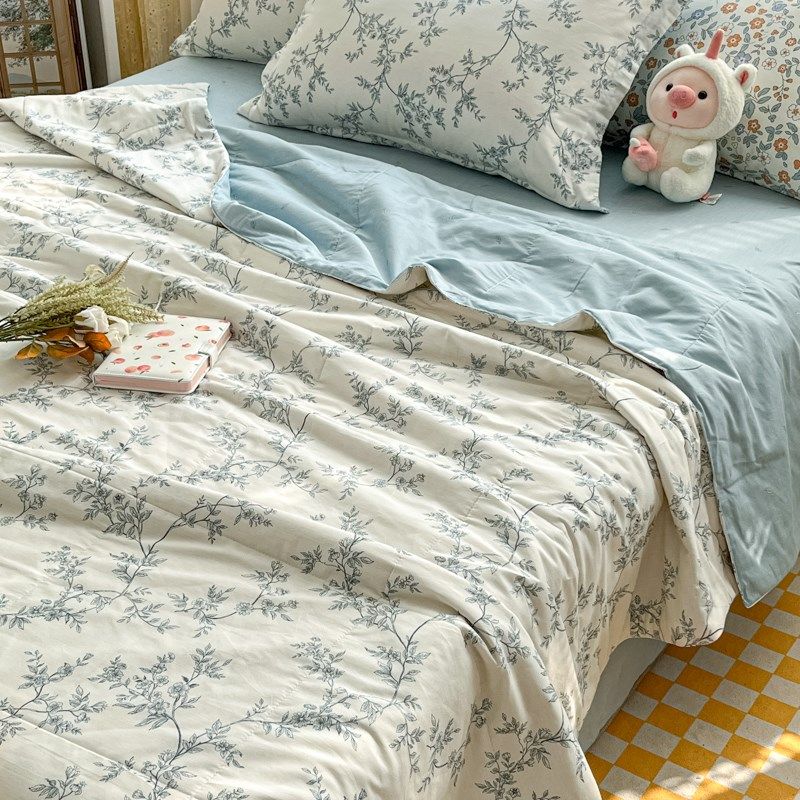 夏季儿童夏凉被全棉纯棉可机洗单双人薄被子空调被可水洗夏天夏被,床上用品,化纤被,淘宝优惠券,粉丝福利购,淘宝优惠卷