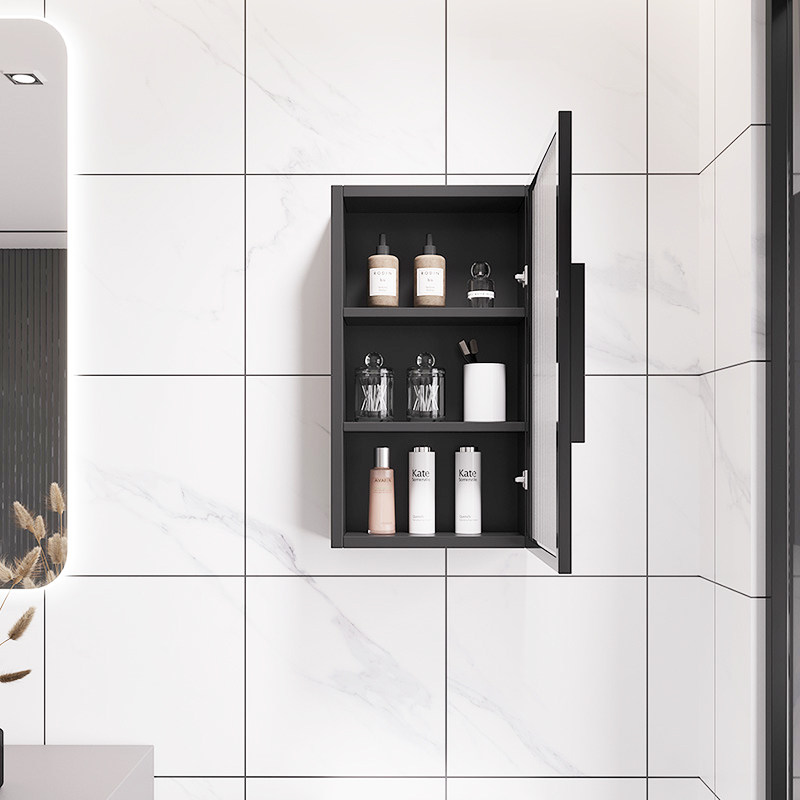 轻奢小户型简约浴室客厅实木壁柜防水储物吊挂柜卫生间收纳侧边柜
