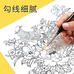 柏伦斯勾线笔水彩面相软毛笔特细极细手绘描线画笔油画水粉纺织丙