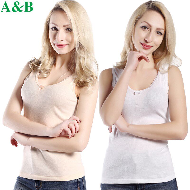 AB罗纹背心女士纯棉春夏款吊带红色外穿内搭打底弹力透气无袖汗衫