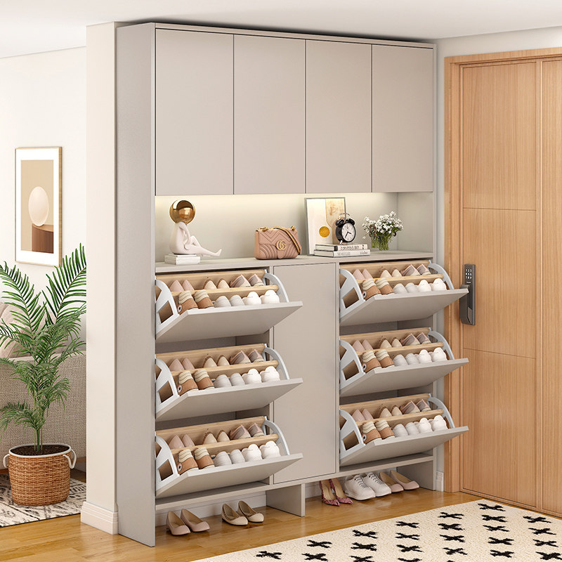 实木极窄鞋柜到顶家用门口超薄门厅柜入户玄关柜储物翻斗鞋柜定制,住宅家具,鞋柜,淘宝优惠券,粉丝福利购,淘宝优惠卷