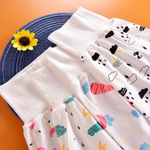 衬裤 睡裤 可开裆宝宝睡裤 纯棉单条男女童保暖裤 护肚子大童高腰裤