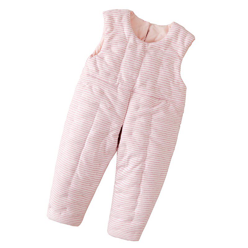 天然纯棉花手工缝制背带裤儿童保暖家居服秋冬季男女宝宝加厚棉裤