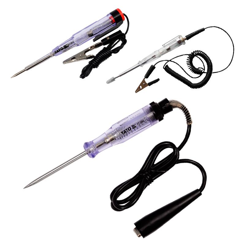 YATO汽车测电笔6-12-24V电工维修电线路检测汽修验试灯