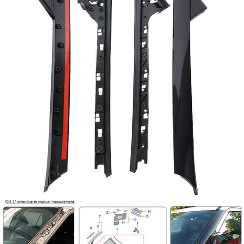 适配11-19福特探险者前挡风玻璃密封胶条两侧边压条防水条装饰条