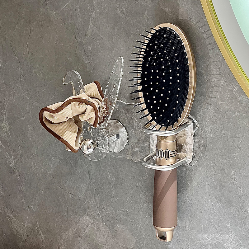 化妆室梳子置物架浴室厕所发圈发圈发箍免打孔壁挂剃胡刀收纳挂架