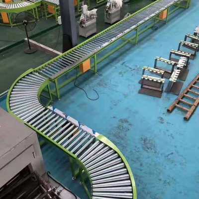 极速新品无动力滚筒线生产流水线滚筒输送机滚轮传送带地滚线卸货