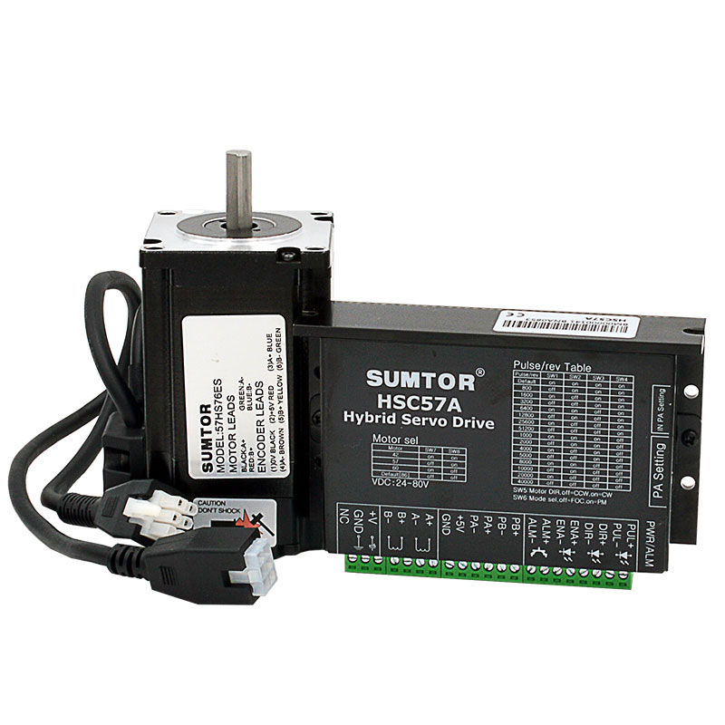 三拓高速57闭环步进电机套装2Nm大扭矩3Nm刹车步进伺服驱动编码器