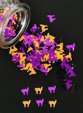 15g Halloween Decoration Confetti Purple Orange Sequ Spiderw