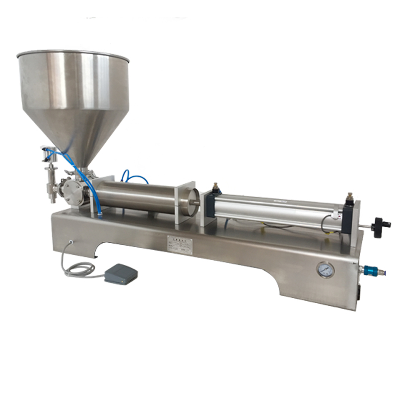 创杰气动单头膏体灌装机全自动定量卧式灌装化妆品酱料蜂蜜分装机