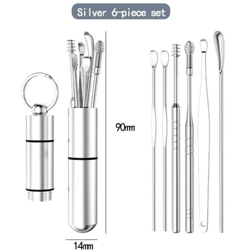 6pcs Ear Wax Remover Ear Cleaning Kit Ear Pick Earpick Ear C